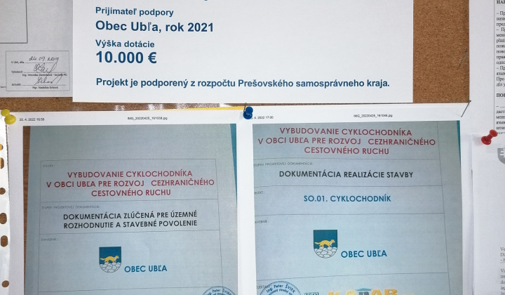 Vybudovanie cyklochodníka v obci Ubľa